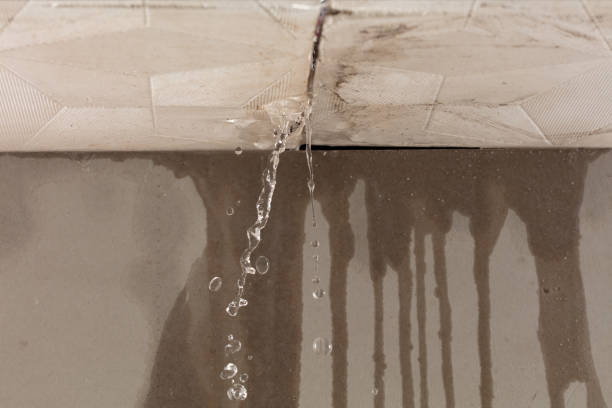 Professional Sewage Cleanup technician working in Russell, IL